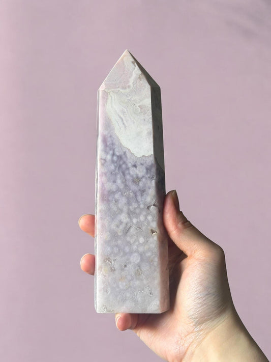 Magical Pink Amethyst Tower | Polished Crystal Point | Soft Pink Amethyst | Promotes Calm & Spiritual Growth | Natural Crystal for Decor