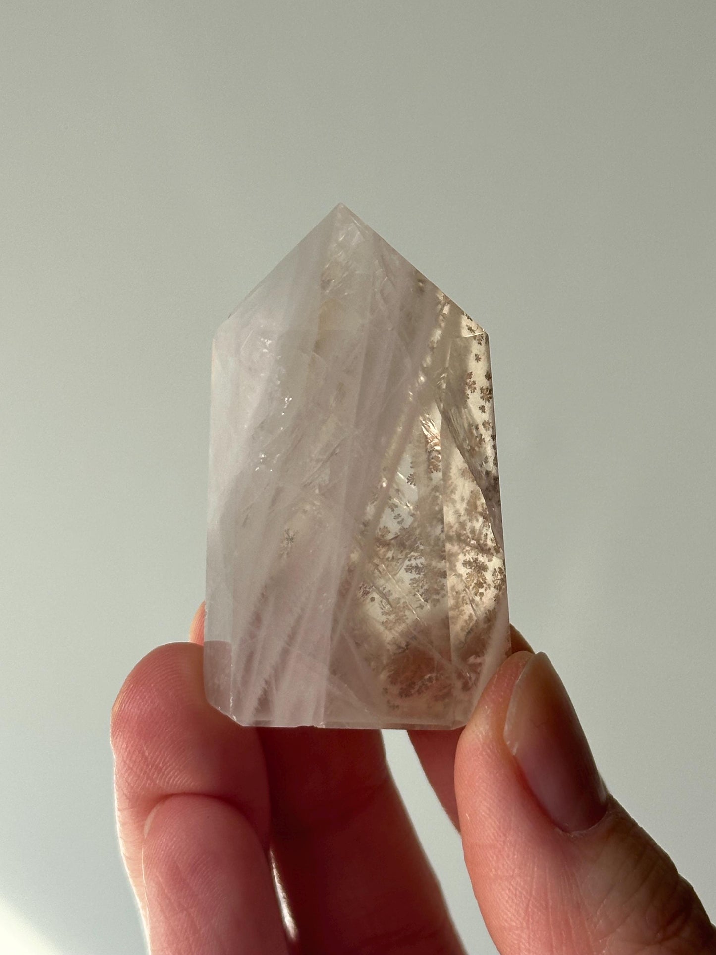Small Dendritic Quartz Tower | Natural Crystal Point | Gemstone for Growth & Clarity | Meditation and Energy Balancing Stone