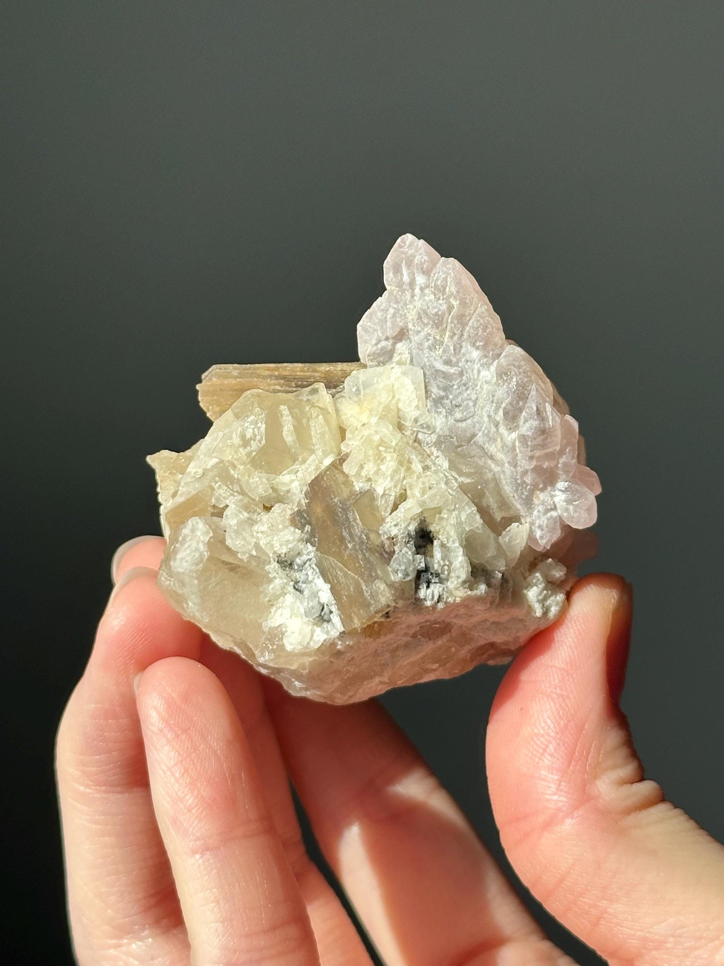 Crystallized Rose Quartz with Muscovite | Raw Mineral Specimen | High Vibration Heart Chakra Stone | Canga Rosa | Crystal for Display