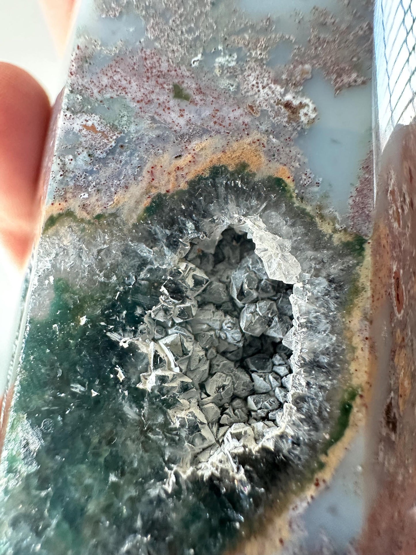 Sea Jasper Tower | Ocean Jasper Crystal Point | Soothing Energy Stone for Calm and Balance | Decor for Meditation and Home