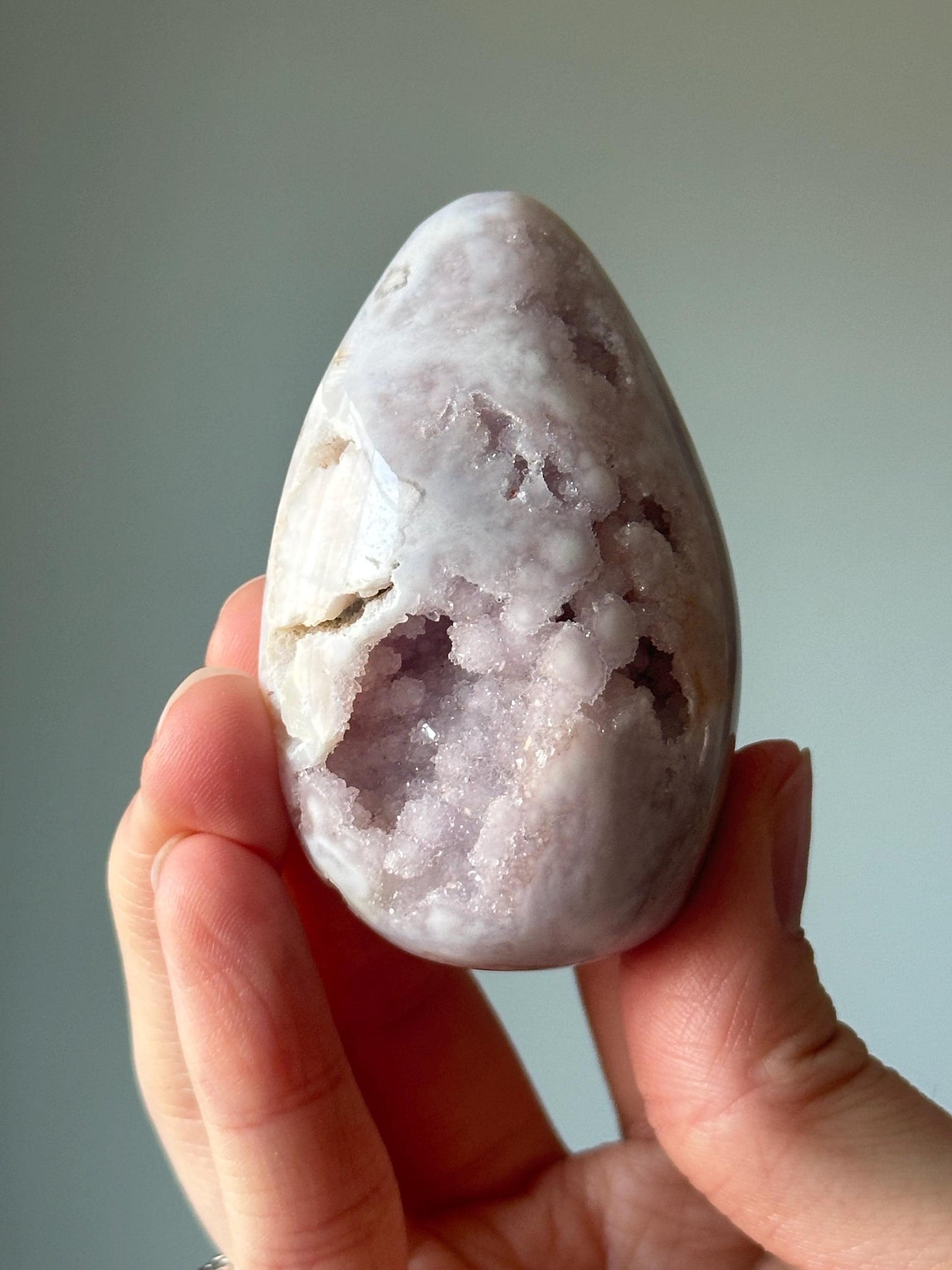 Pink Amethyst Egg | Crystal for Love, Calm, and Intuition | Unique Stone for Emotional Balance | Elegant Natural Crystal Decor Displ