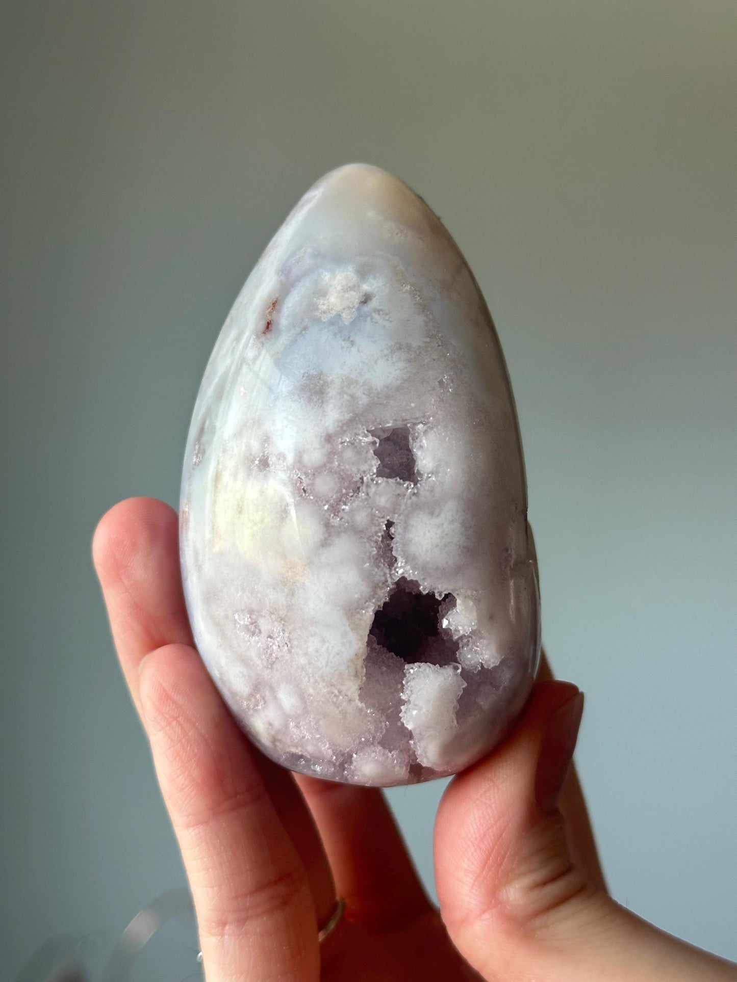 Pink Amethyst Egg | Crystal for Love, Calm, and Intuition | Unique Stone for Emotional Balance | Elegant Natural Crystal Decor Displ