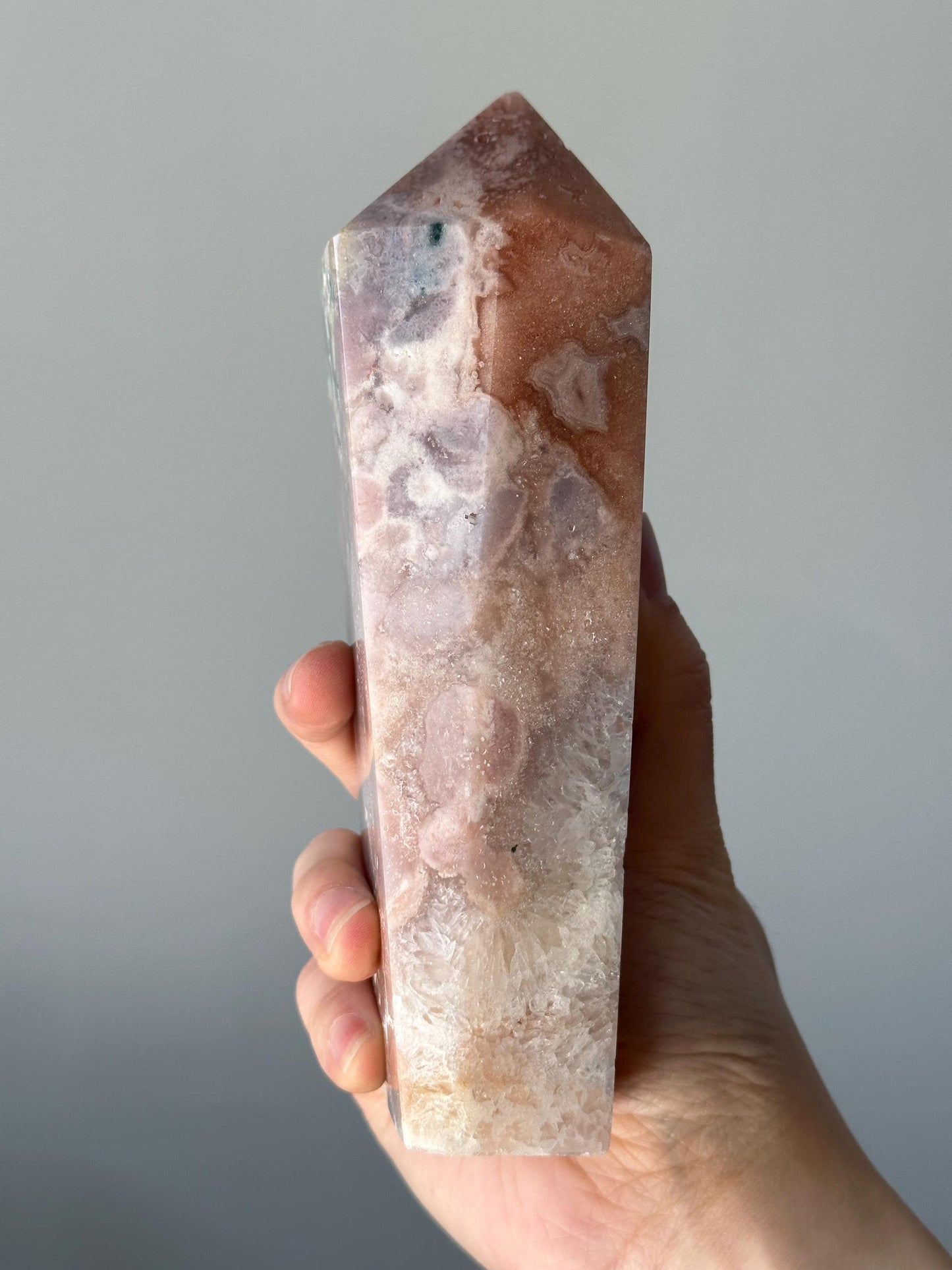 Pink Amethyst Tower | Polished Crystal Point for Love, Calm, and Heart Chakra Energy | Beautiful Display Stone or Gift