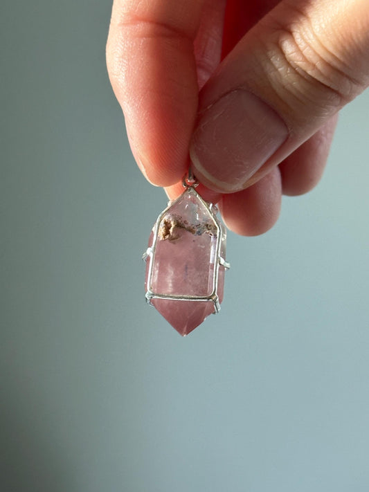 Pink Lithium Crystal Pendant