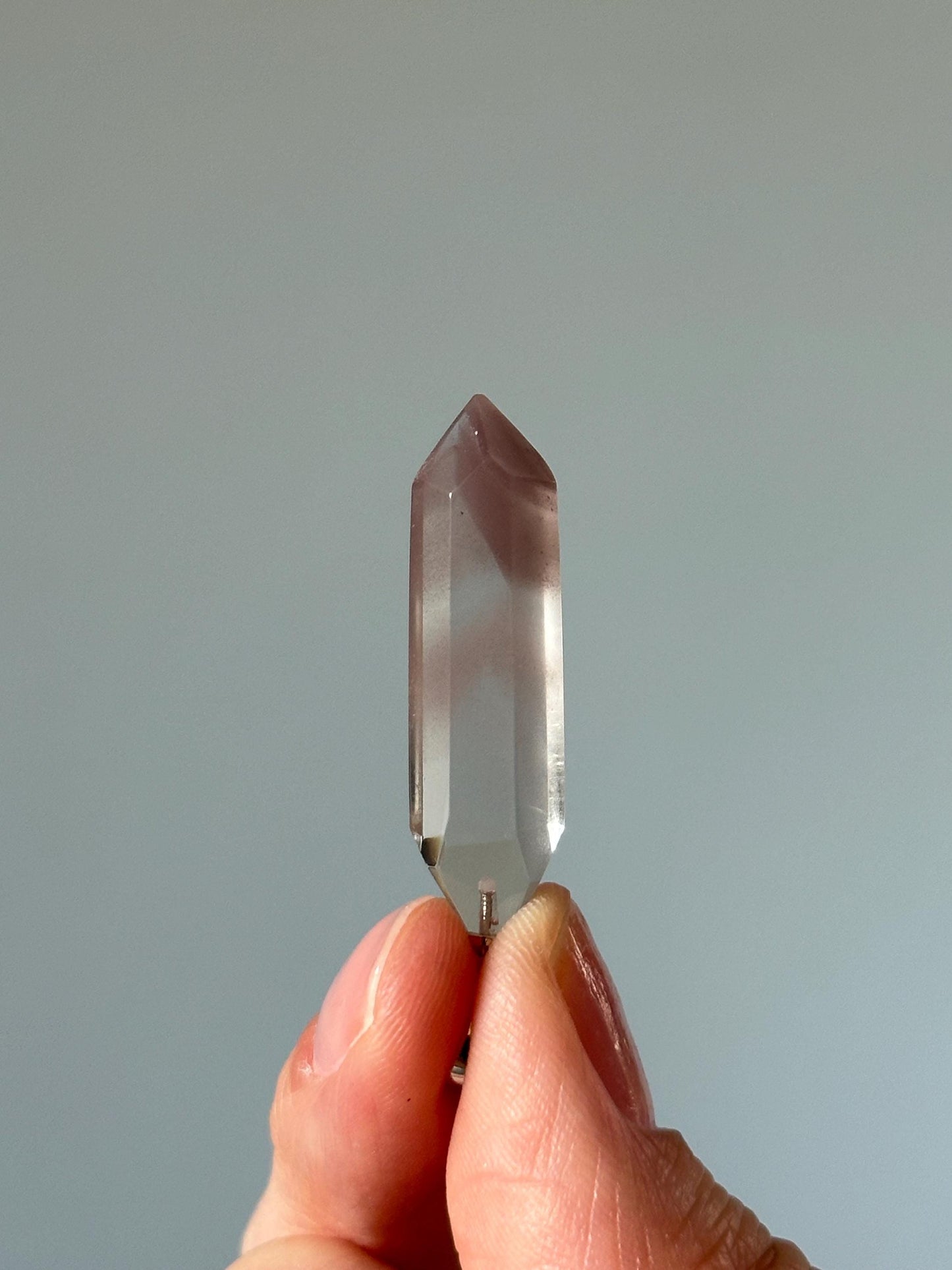 Pink Lithium Crystal Pendant – Natural Soothing Gemstone Jewelry Stone, Polished Crystal Necklace, Calming Gift Idea