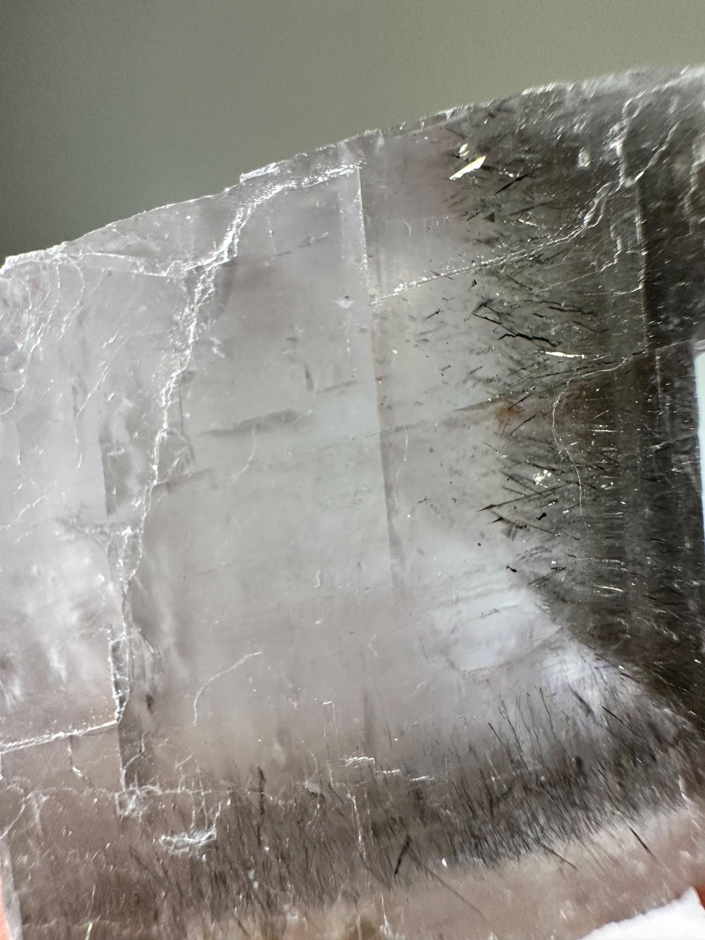 Raw Lavender Calcite with Rutile – Natural Crystal Display, Soft Purple Gemstone with Metallic Sparkle, Unique Stone or Decor