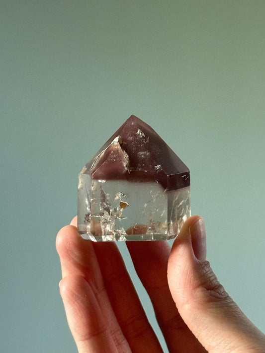 Pink Lithium Quartz Tower