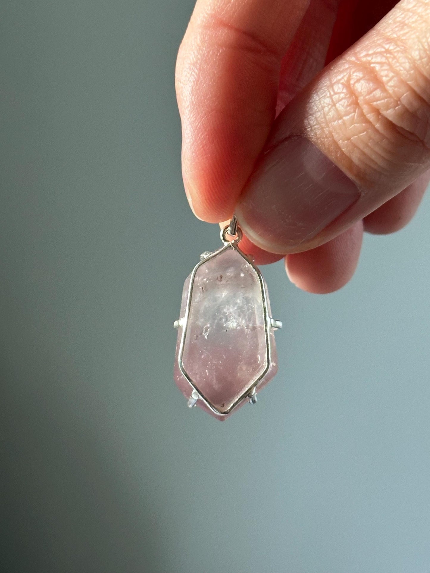 Pink Lithium Crystal Pendant
