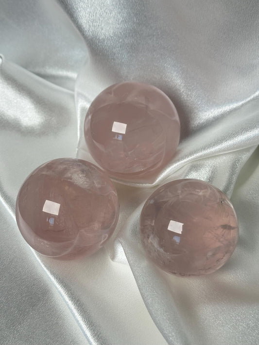 Rose Quartz Sphere – You Pick! Polished Pink Crystal Orb of Love, Gentle Heart Chakra Stone, Decor, or Gift Display