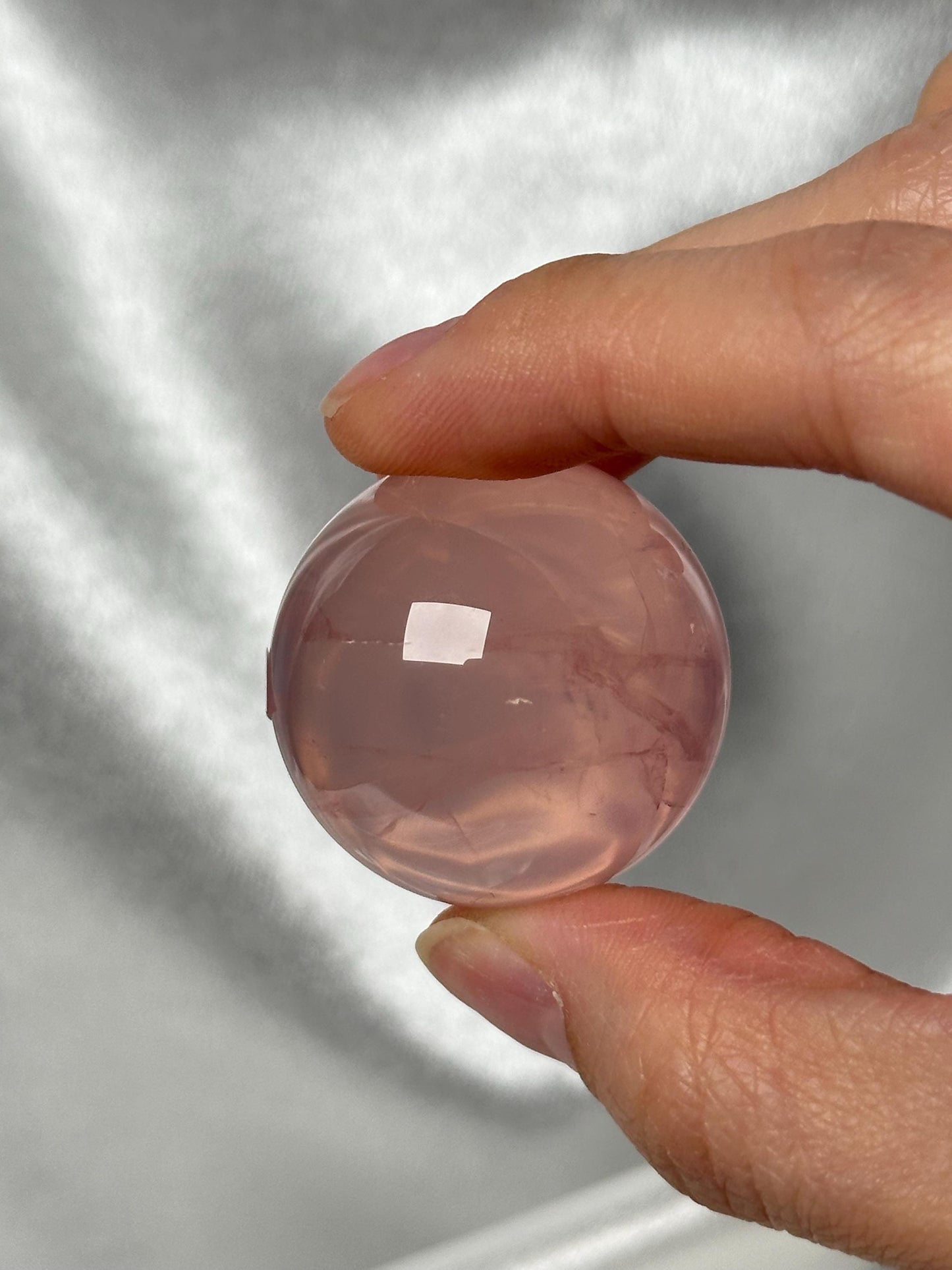 Old Stock Mozambique Rose Quartz Sphere – Natural Crystal Orb for Love Energy, Meditation, Home Decor, or Collection Piece