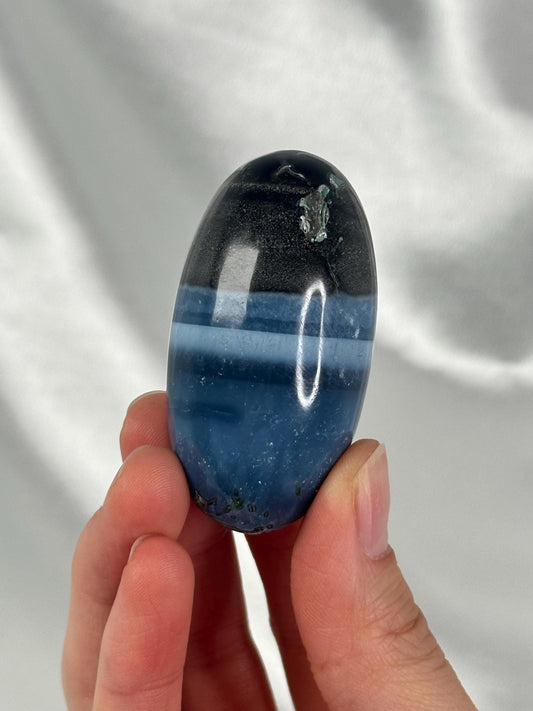 Owyhee Blue Opal Shiva Lingam | YOU PICK! | Polished Natural Blue Gemstone | Calming Collectible Stone for Balance, Intuition & Tranquility