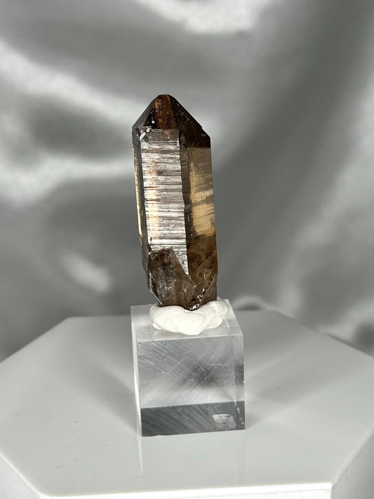 Smoky Quartz Point – Tiefen Glacier, Urseren, Switzerland – Alpine Mineral Specimen, Collector’s Crystal, Grounding & Protective Energy