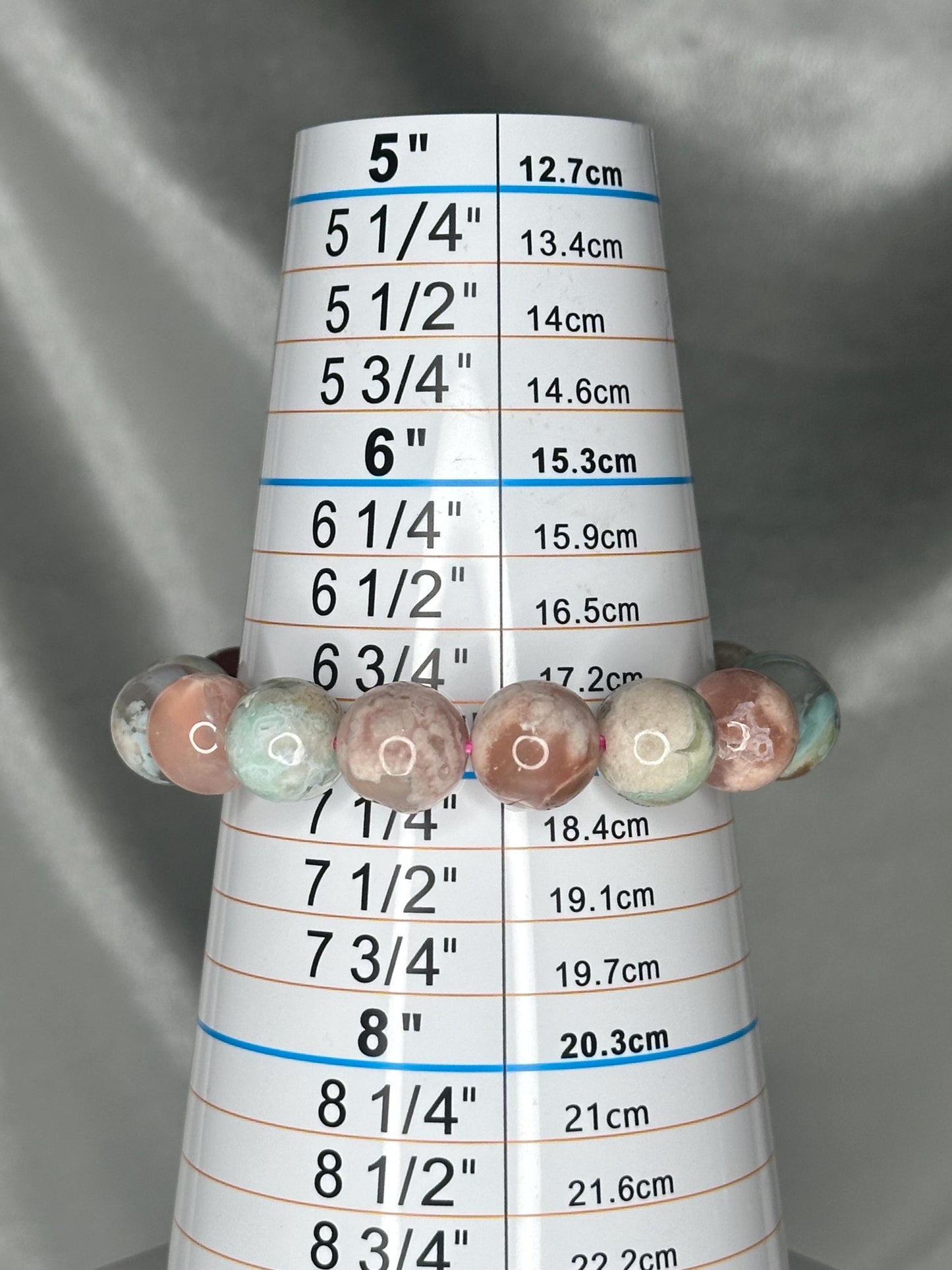 Flower Agate Bracelet | Natural Pink & White Gemstone Bracelet | Soft Feminine Crystal Jewelry for Growth and Inspiration | Thoughtful Gift