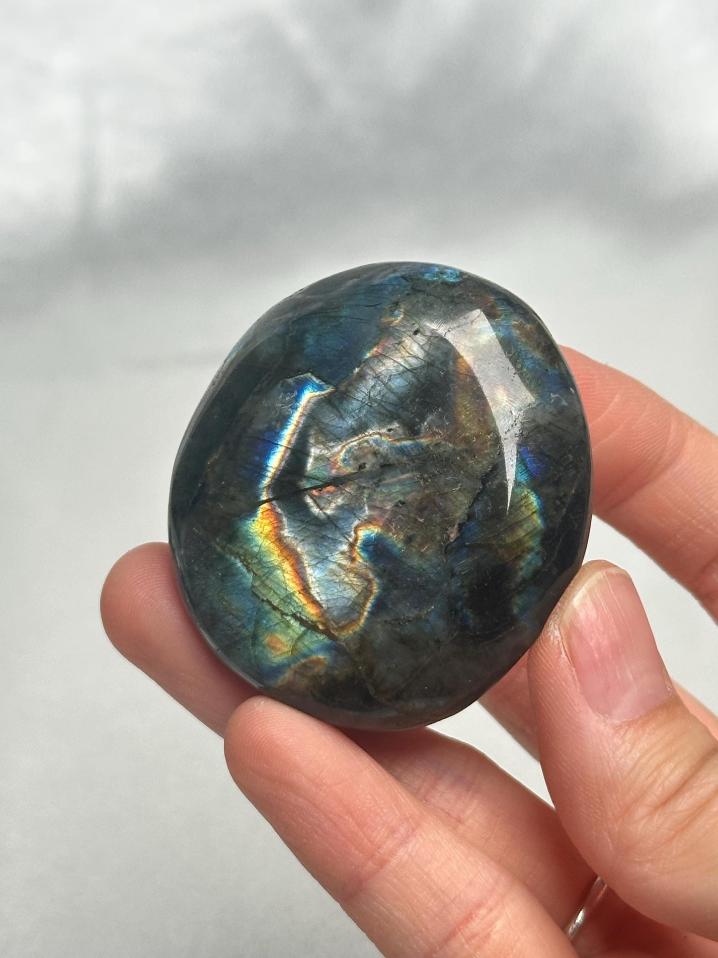 Labradorite Palm Stones - YOU PICK! Natural Flashy Labradorite Smooth Stones | Polished Crystal Palms for Display, Collectors & Pocket Carry