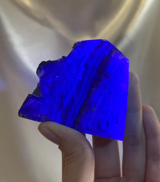 Fluorite with Pyrite Free Form UV Reactive – Polished Crystal for Focus & Confidence, Natural Gemstone Combo, Energy Tool, Unique Decor