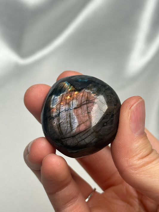 Labradorite Palm Stones - YOU PICK! Natural Flashy Labradorite Smooth Stones | Polished Crystal Palms for Display, Collectors & Pocket Carry
