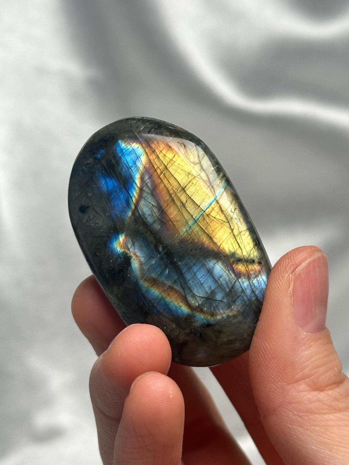 Labradorite Palm Stones - YOU PICK! Natural Flashy Labradorite Smooth Stones | Polished Crystal Palms for Display, Collectors & Pocket Carry