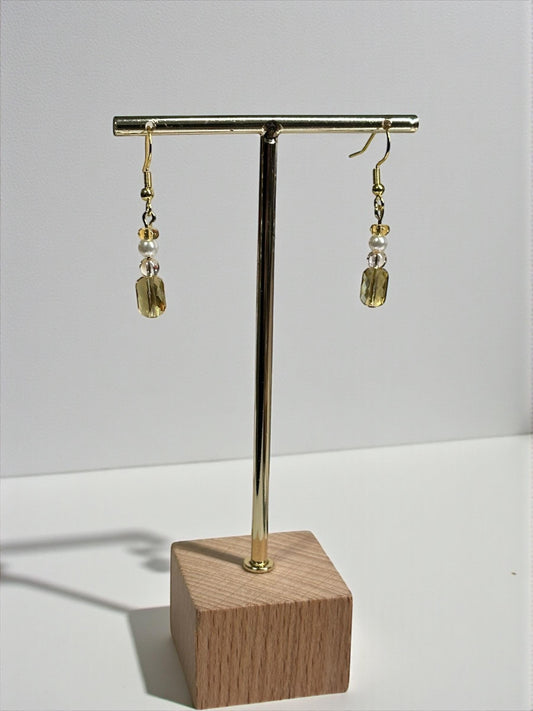 Beaded Drop Earrings | Glass & Plastic Bead Dangle Jewelry | Handmade Lightweight Earrings | Fashion Beaded Accessory | Elegant Gift