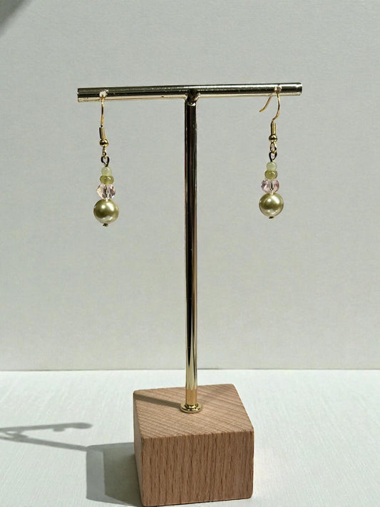 Beaded Drop Earrings | Glass & Plastic Bead Dangle Jewelry | Handmade Lightweight Earrings | Fashion Beaded Accessory | Elegant Gift