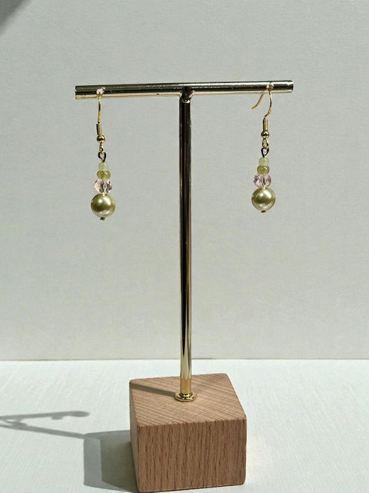 Beaded Drop Earrings | Glass & Plastic Bead Dangle Jewelry | Handmade Lightweight Earrings | Fashion Beaded Accessory | Elegant Gift