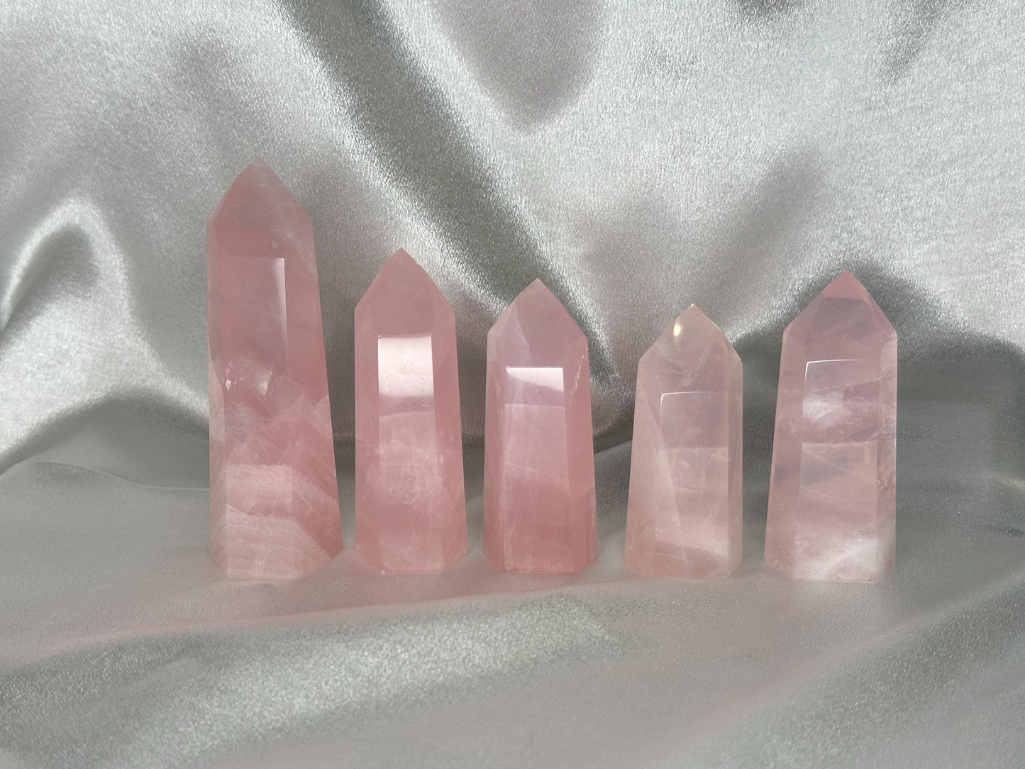 Rose Quartz Towers | YOU PICK! | Brazil | Natural Pink Crystal Point | Raw Standing Rose Quartz for Decor, Energy Work & Crystal Collectors