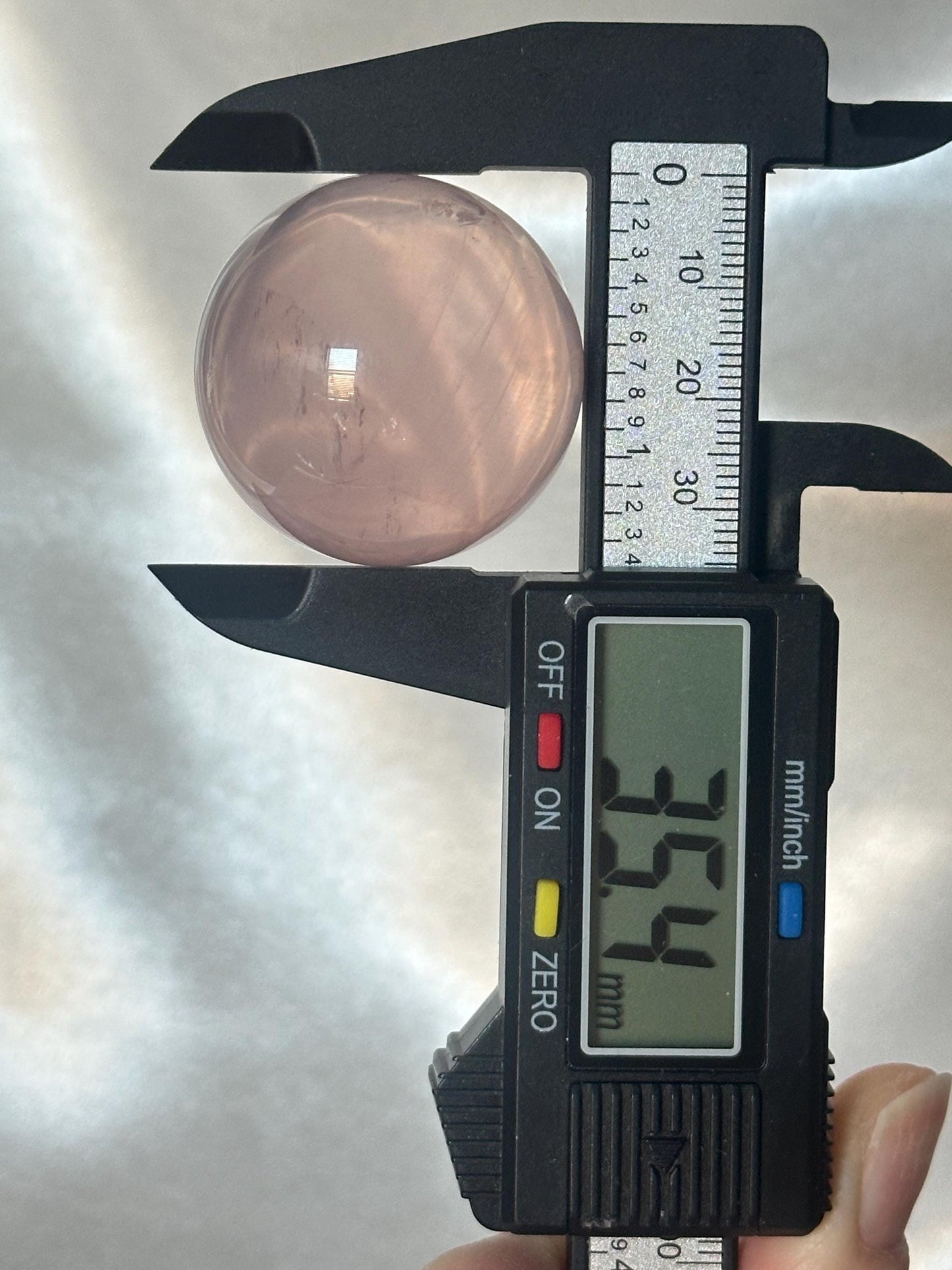Old Stock Mozambique Rose Quartz Sphere – Natural Crystal Orb for Heart Love Energy, Meditation, Home Decor, or Collection Piece