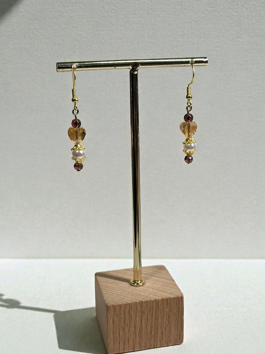 Beaded Drop Earrings | Glass & Plastic Bead Dangle Jewelry | Handmade Lightweight Earrings | Fashion Beaded Accessory | Elegant Gift