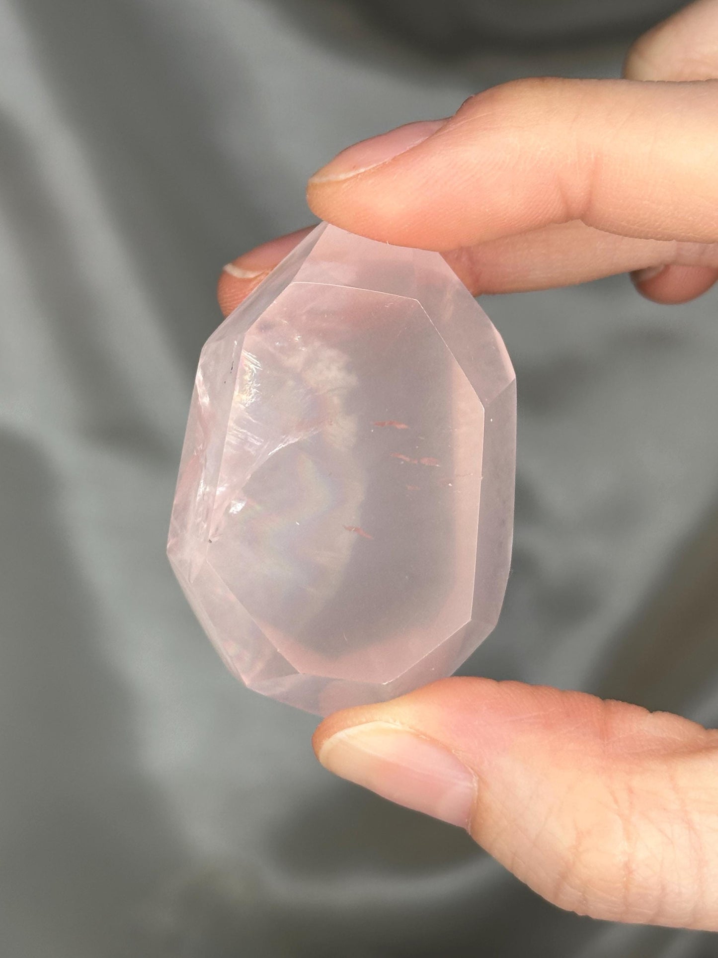 Rose Quartz Gusher Gem | Polished Pink Quartz Gemstone | Smooth Freeform Gusher Shape Mineral Specimen for Collectors & Display