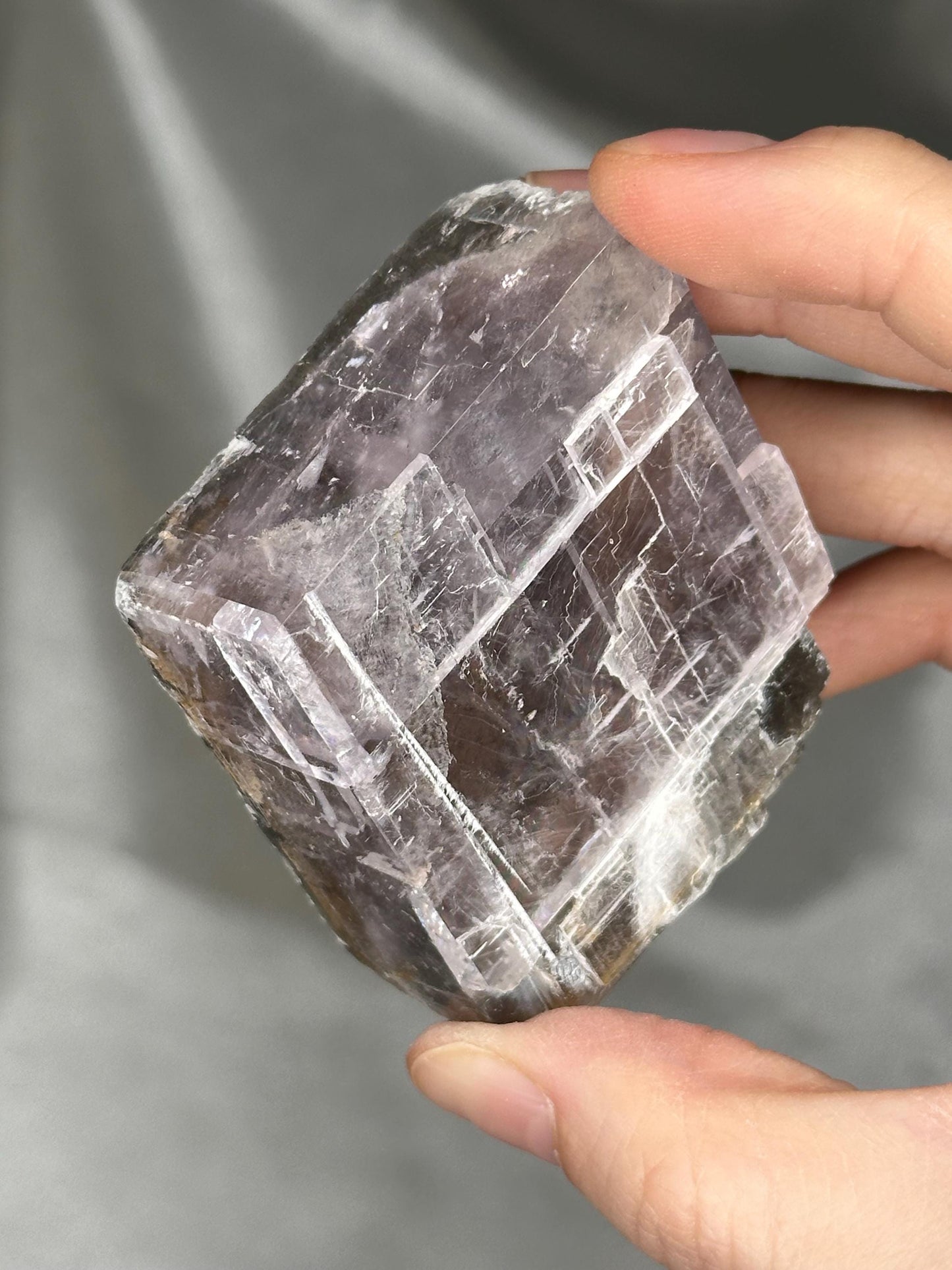 Polished Lavender & Clear Calcite Rutile from Madagascar | YOU PICK! | Natural Calcite Crystal Specimen | Unique Mineral Collectors Display