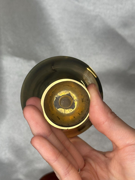 Gold Colored Brass Offering Bowl | Metal Ritual Bowl | Decorative Brass Dish for Altars, Incense, Crystals & Sacred Decor