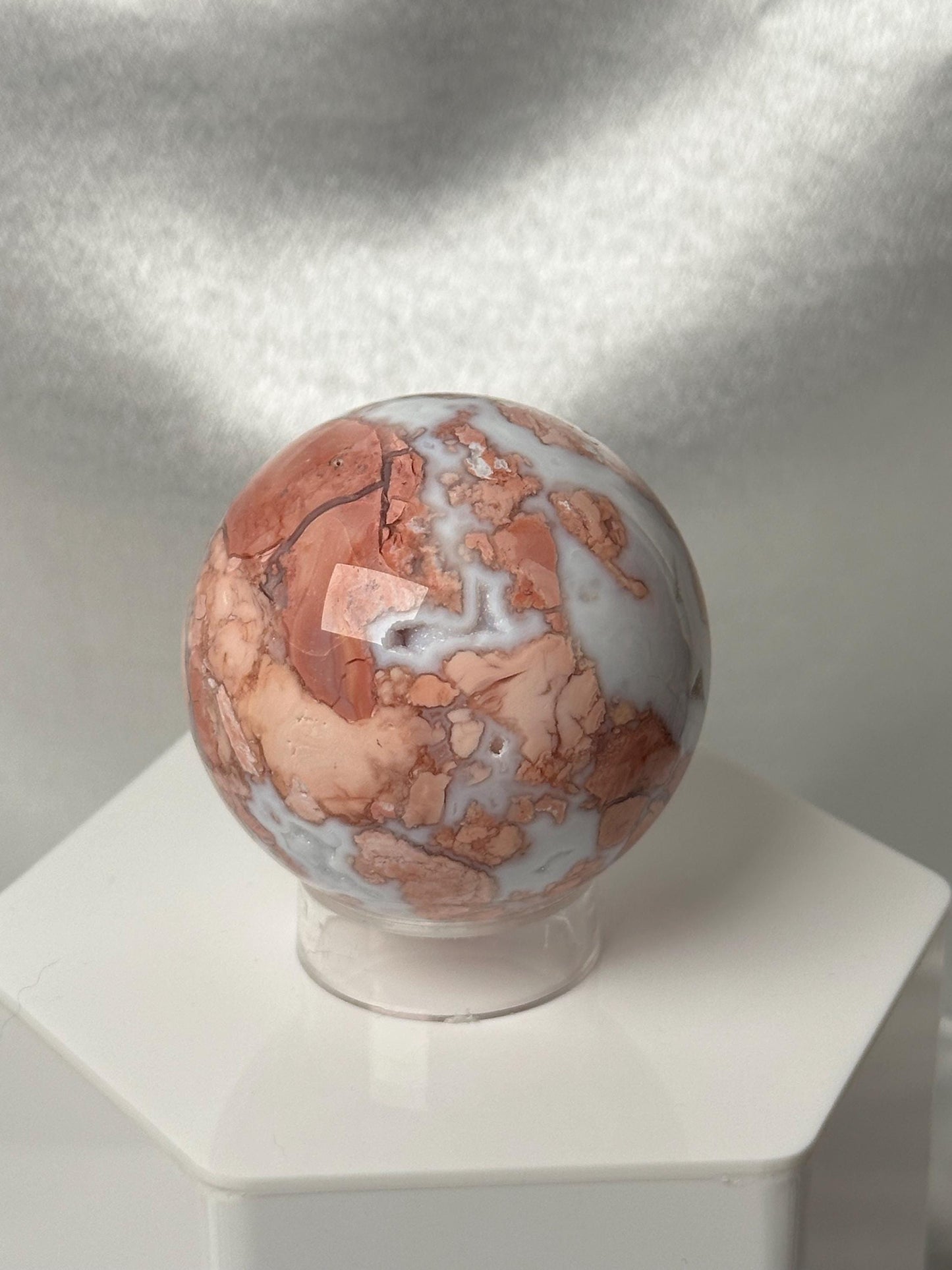 Cotton Candy Agate Sphere - YOU PICK! | Natural Pink Agate Crystal Ball | Polished Agate Mineral Sphere Specimen for Collectors & Display