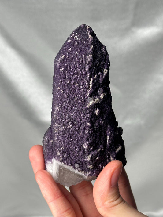 Fluorite on Candle Quartz from Inner Mongolia | Natural Fluorite Crystal Growth on Quartz | Unique Mineral Specimen for Collectors & Display