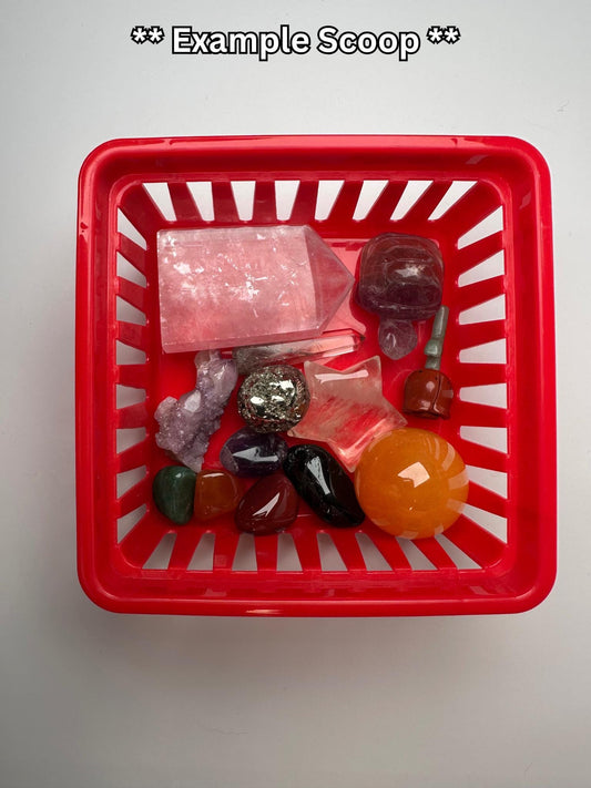 Assorted Crystal Confetti Mix | Tumbles, Palmstones, Minis & Mineral Specimens | No Duplicates | Blind Scoop Crystal Assortment