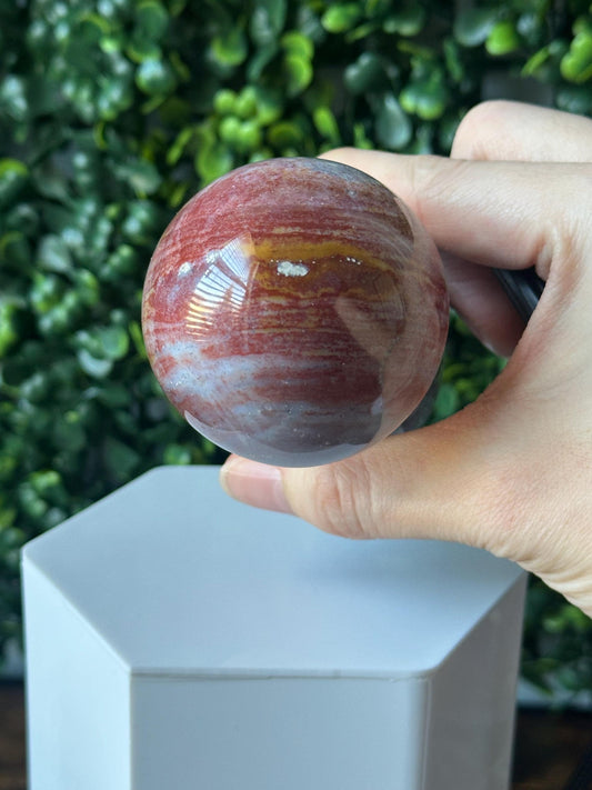 Sea Jasper Mushroom Carving | Natural Ocean Jasper Stone Sculpture | Polished Crystal Mushroom Mineral Specimen for Collectors Display Decor