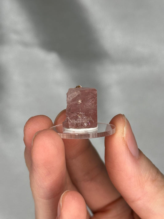 Gemmy Pink Apatite Muscovite Specimen | Rosy Crystal Formation | Natural Mineral Display Piece | Collector Showcase Decorative Accent