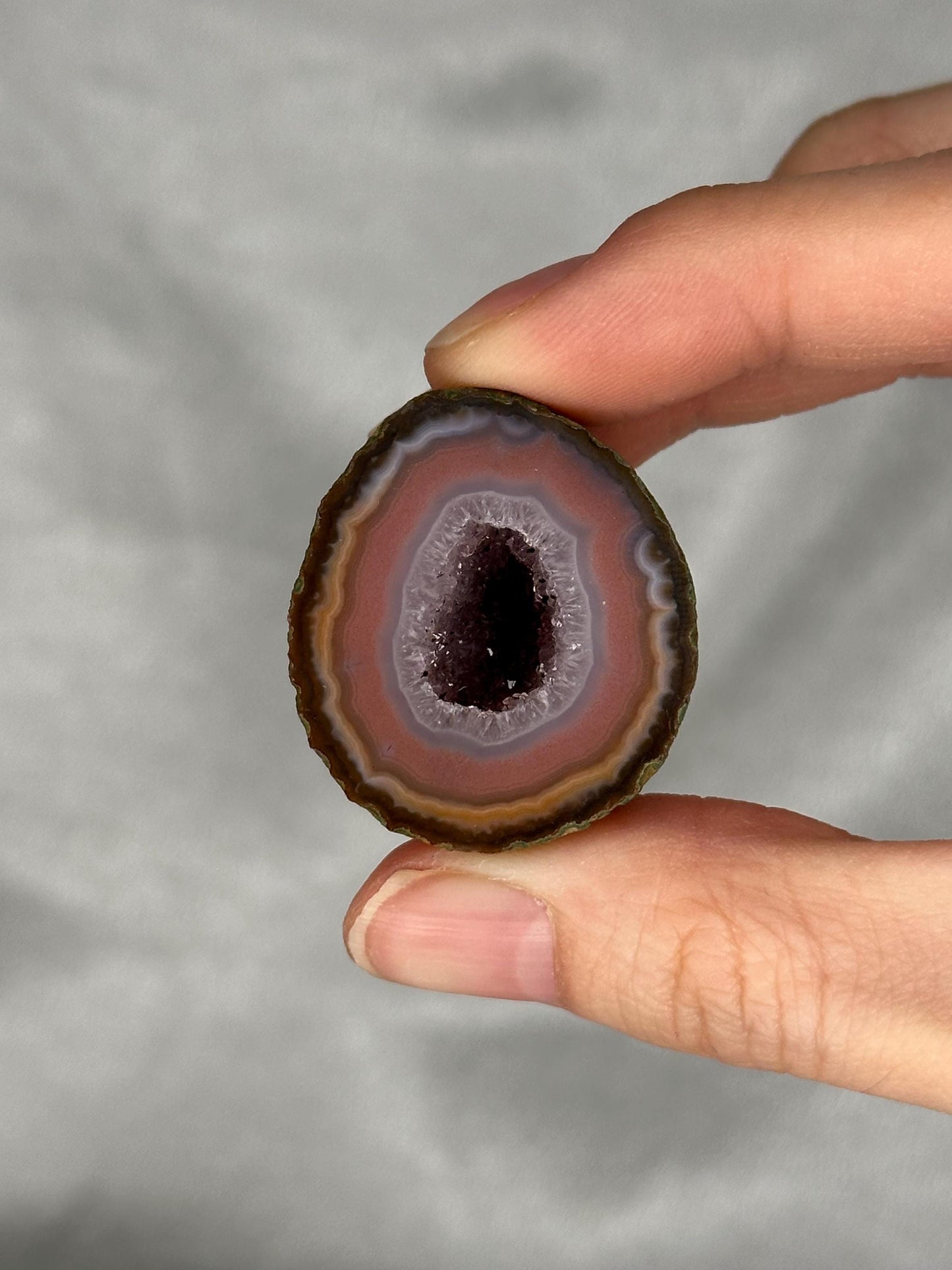 Zhanguo Agate Specimen | Natural Chinese Zhanguo Agate Stone | Banded Mineral Display Piece | Collector Showcase Decorative Accent