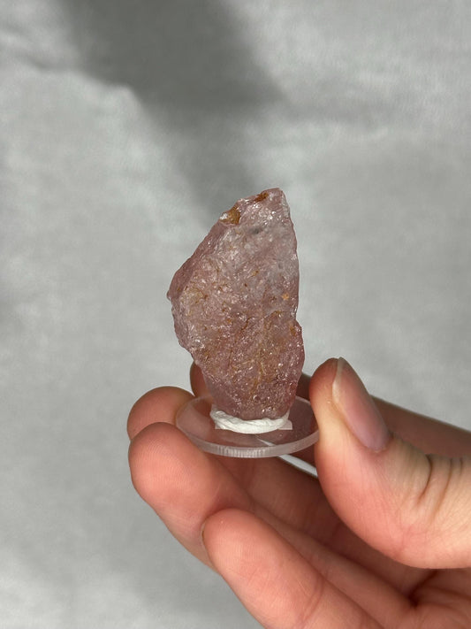 Gemmy Pink Apatite Specimen | Rosy Crystal Formation | Natural Mineral Display Piece | Collector Showcase Decorative Accent