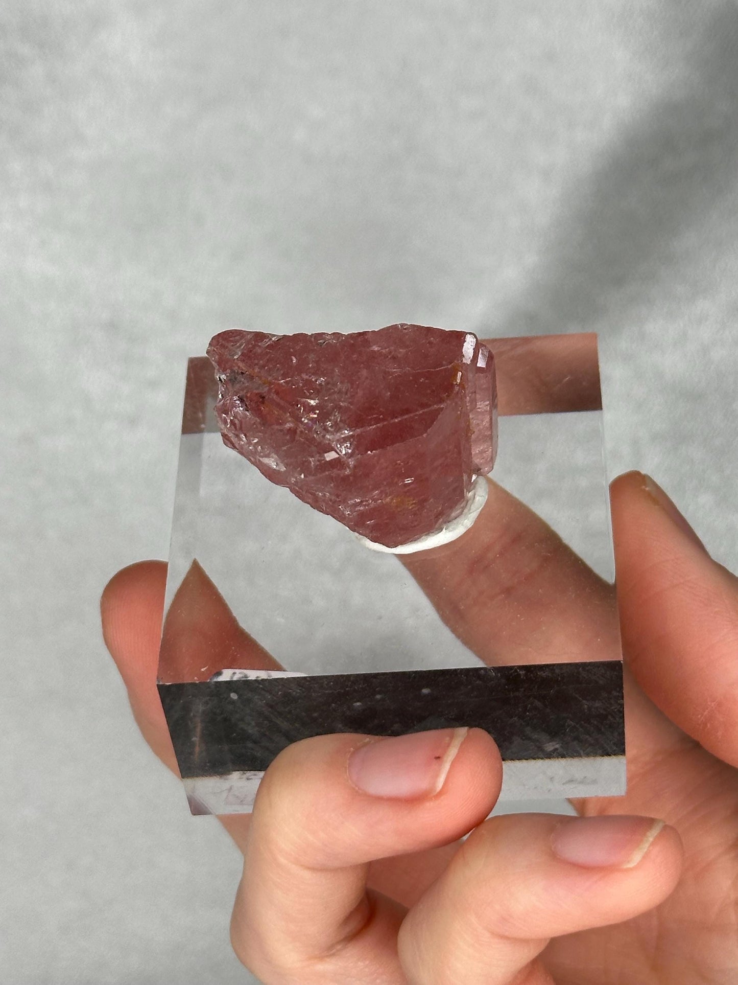 Gemmy Pink Apatite Specimen | Rosy Crystal Formation | Natural Mineral Display Piece | Collector Showcase Decorative Accent