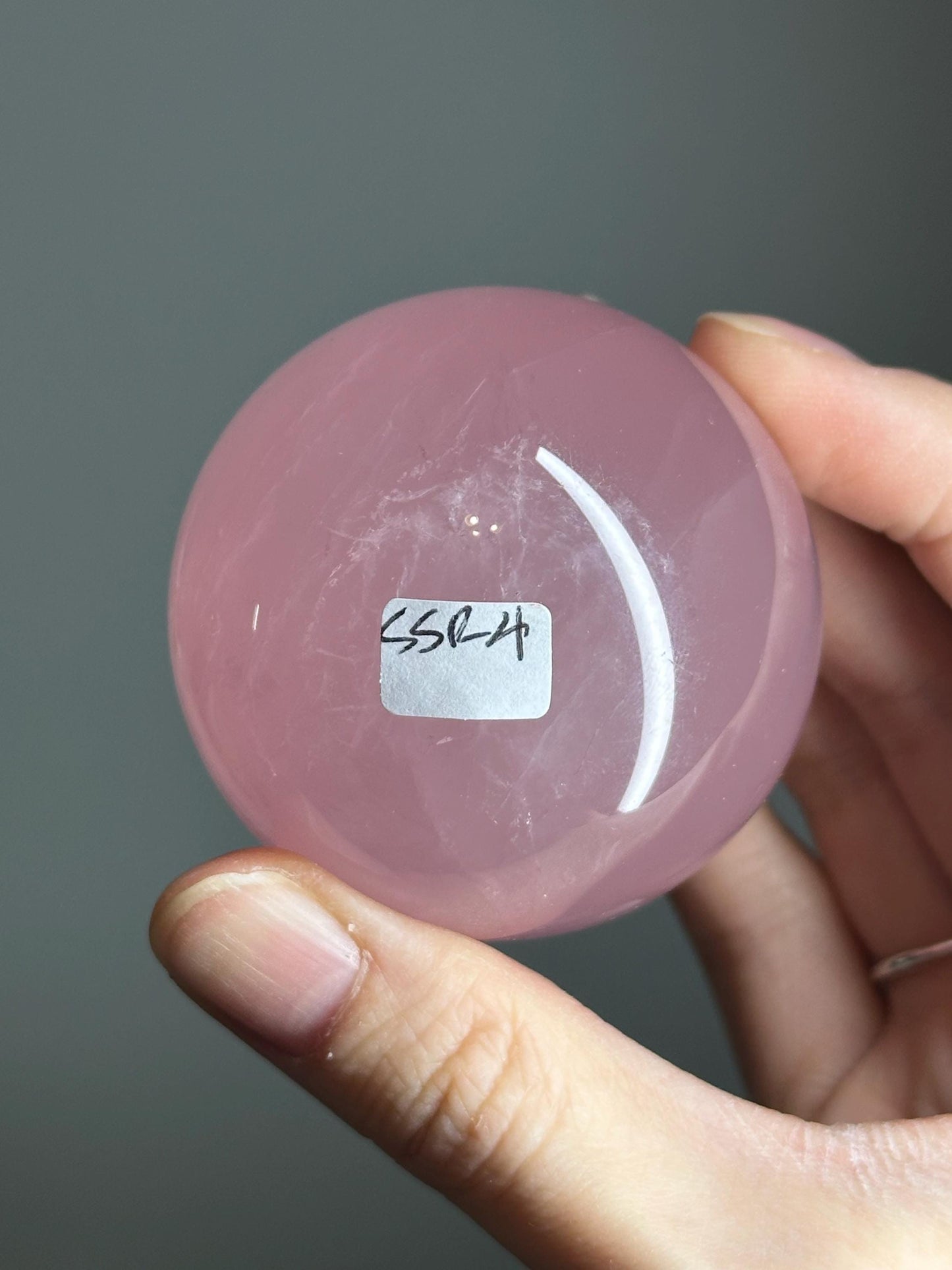 Rose Quartz Sphere – Polished Pink Crystal Orb of Love, Gentle Heart Chakra Stone, Decor, Meditation, or Gift Display