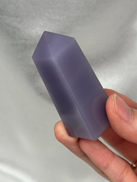 Yttrium Fluorite Tower | Natural Rare Earth Crystal Point | Polished Standing Mineral Specimen | Collector Display Decorative Accent