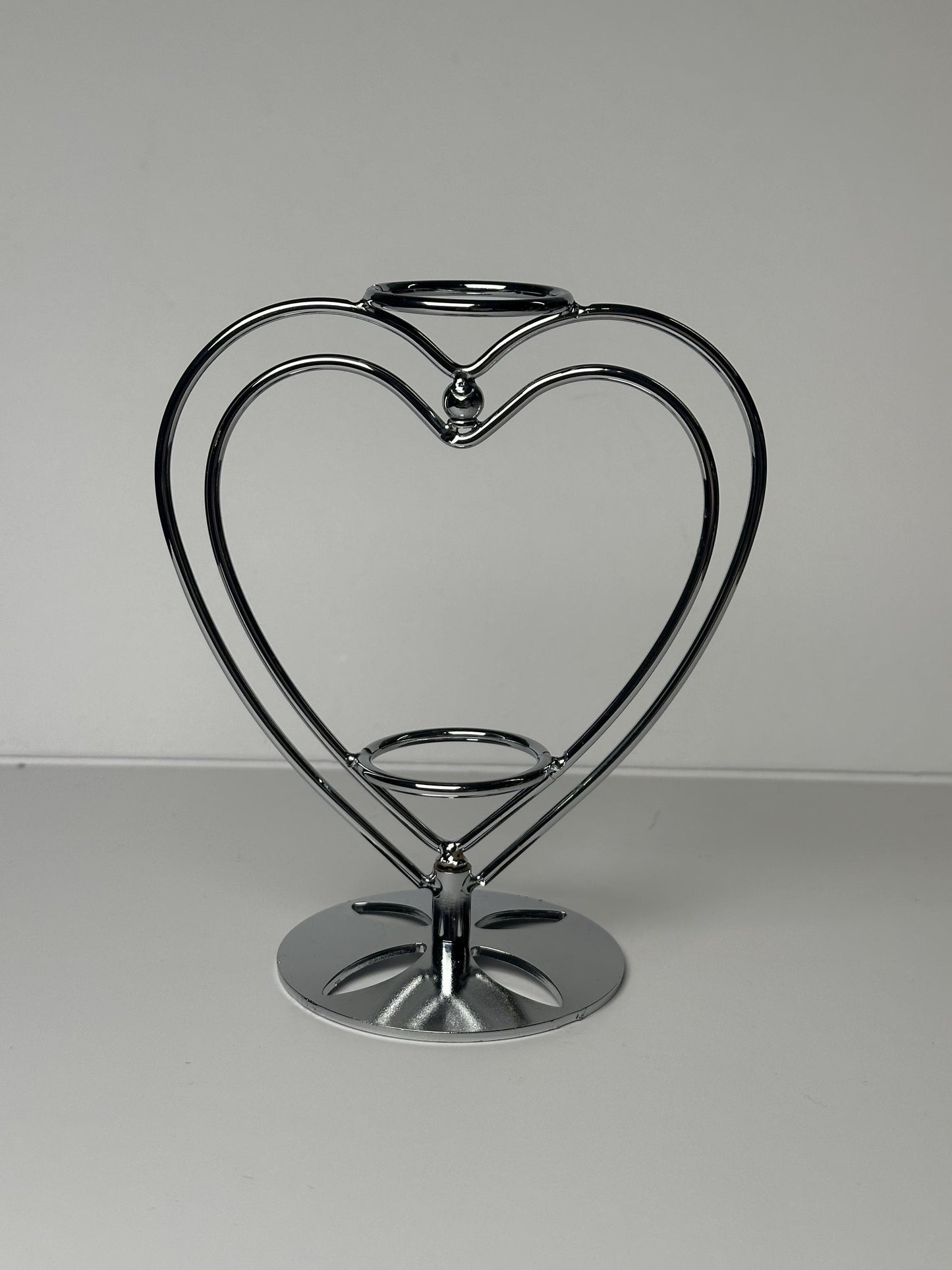 Rotating Heart Double Sphere Display - YOU PICK | Spinning Crystal Ball Holder Stand | Decorative Dual Orb Showcase Base Collectors Decor