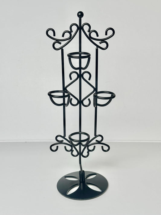 Multi Sphere Stand Holds 4 Small Spheres Tall | Vertical Crystal Ball Display Rack | Decorative Orb Holder for Collectors Home Decor Accent