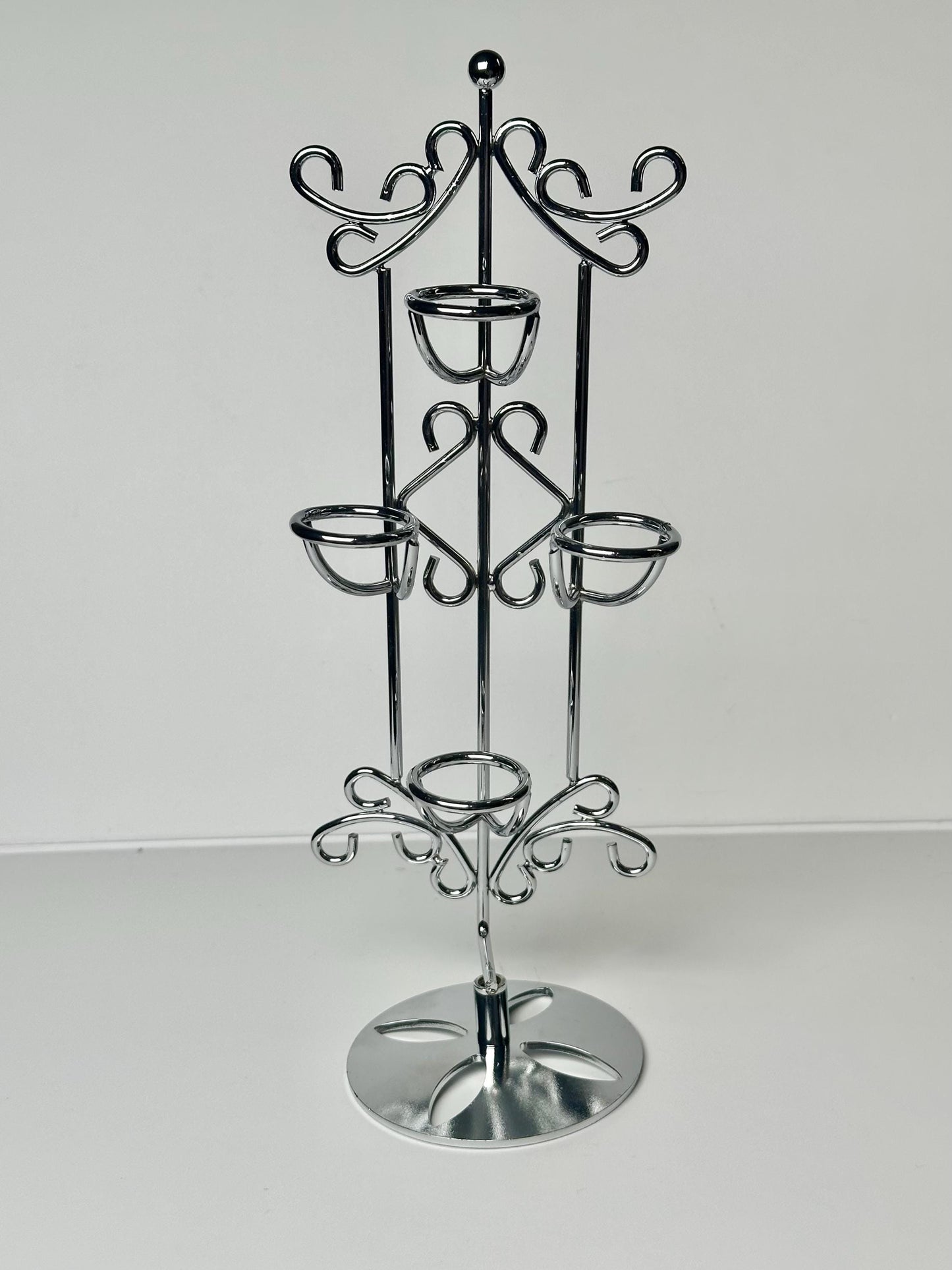 Multi Sphere Stand Holds 4 Small Spheres Tall | Vertical Crystal Ball Display Rack | Decorative Orb Holder for Collectors Home Decor Accent