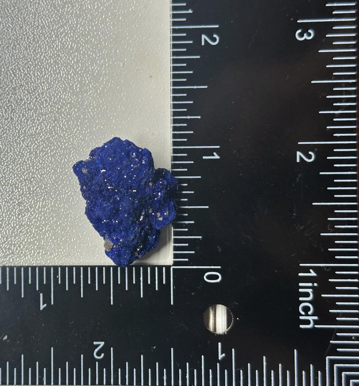 Mini Azurite Specimen | Natural Deep Blue Azurite Mineral Crystal | Small Raw Collector Display Piece for Cabinet or Shelf