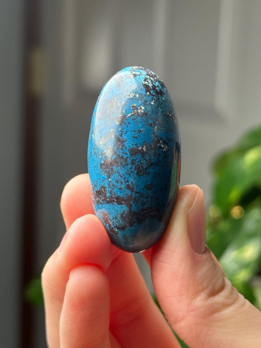 Shattuckite Shiva Carving | Natural Shattuckite Stone Sculpture | Polished Deity Figurine Mineral Specimen for Collectors Display Decor