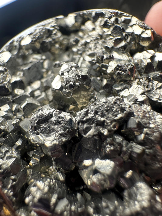 Pyrite Sphere | Natural Pyrite Crystal Ball | Metallic Mineral Orb Specimen for Collectors Display Decor Accent