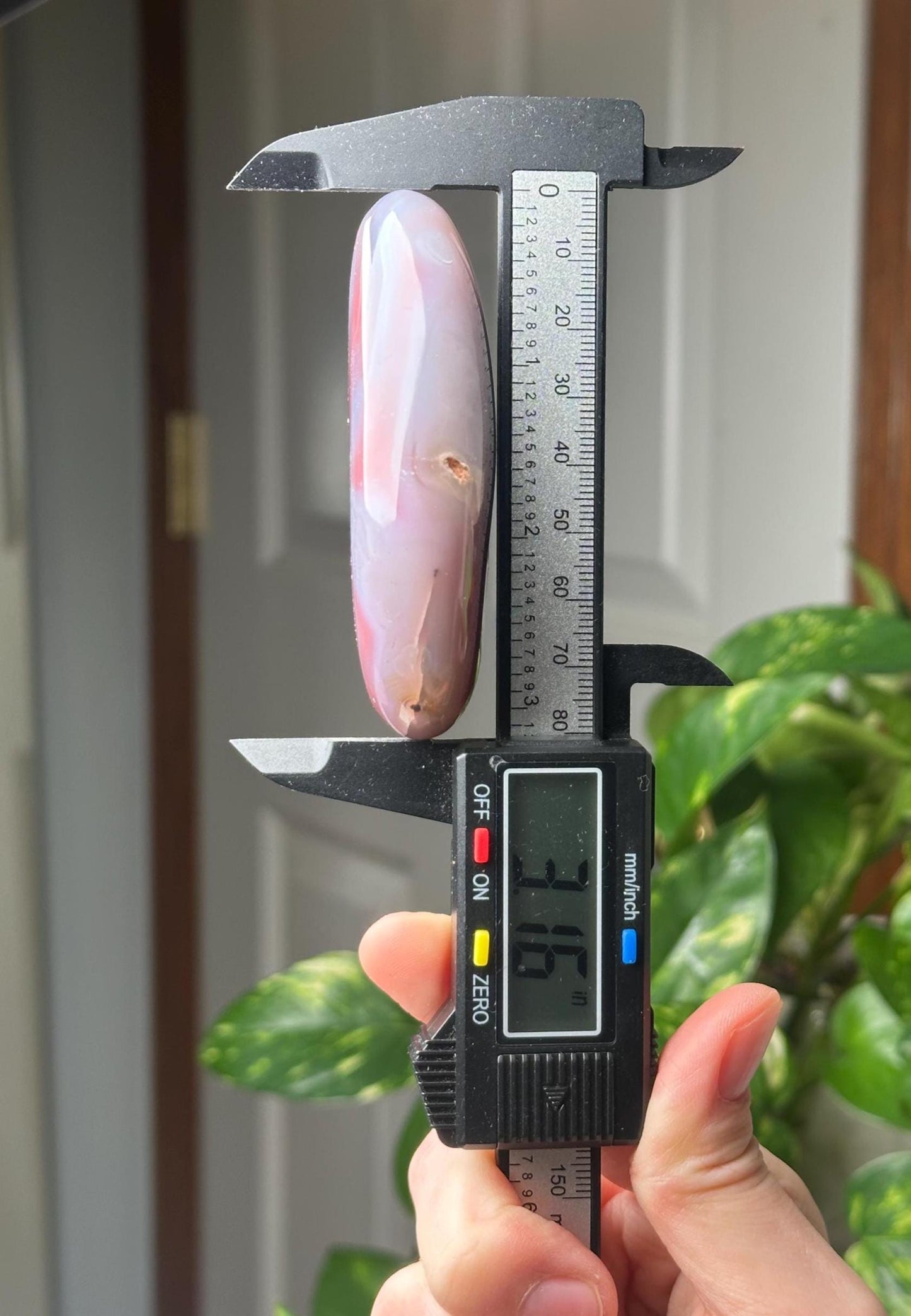 Swazi Agate Palm Stone | Natural Banded Agate Hand Stone | Smooth Polished Mineral Specimen for Collectors & Display