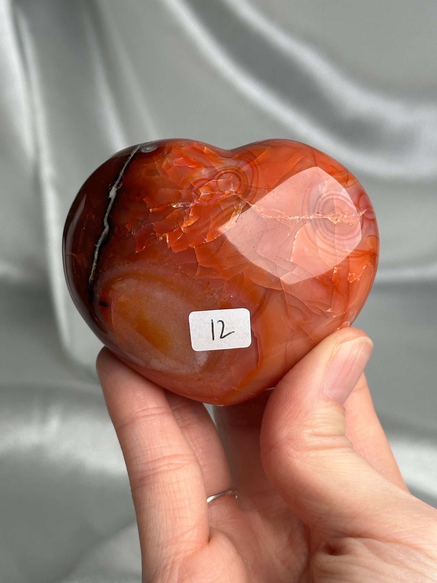 Carnelian Heart | Natural Orange Carnelian Crystal Heart Carving | Polished Mineral Specimen for Collectors Display Decor Accent