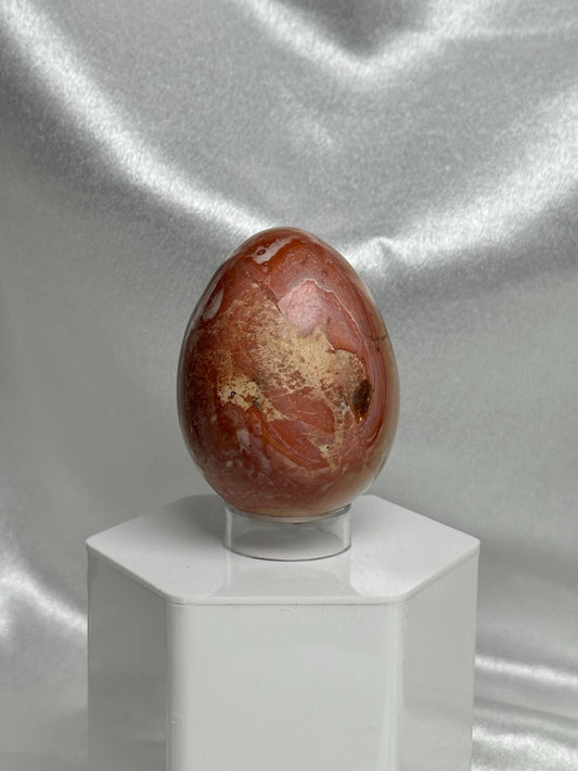 Polychrome Jasper Egg | Natural Multicolor Jasper Stone Egg Carving | Polished Mineral Specimen for Collectors Display Decor Accent