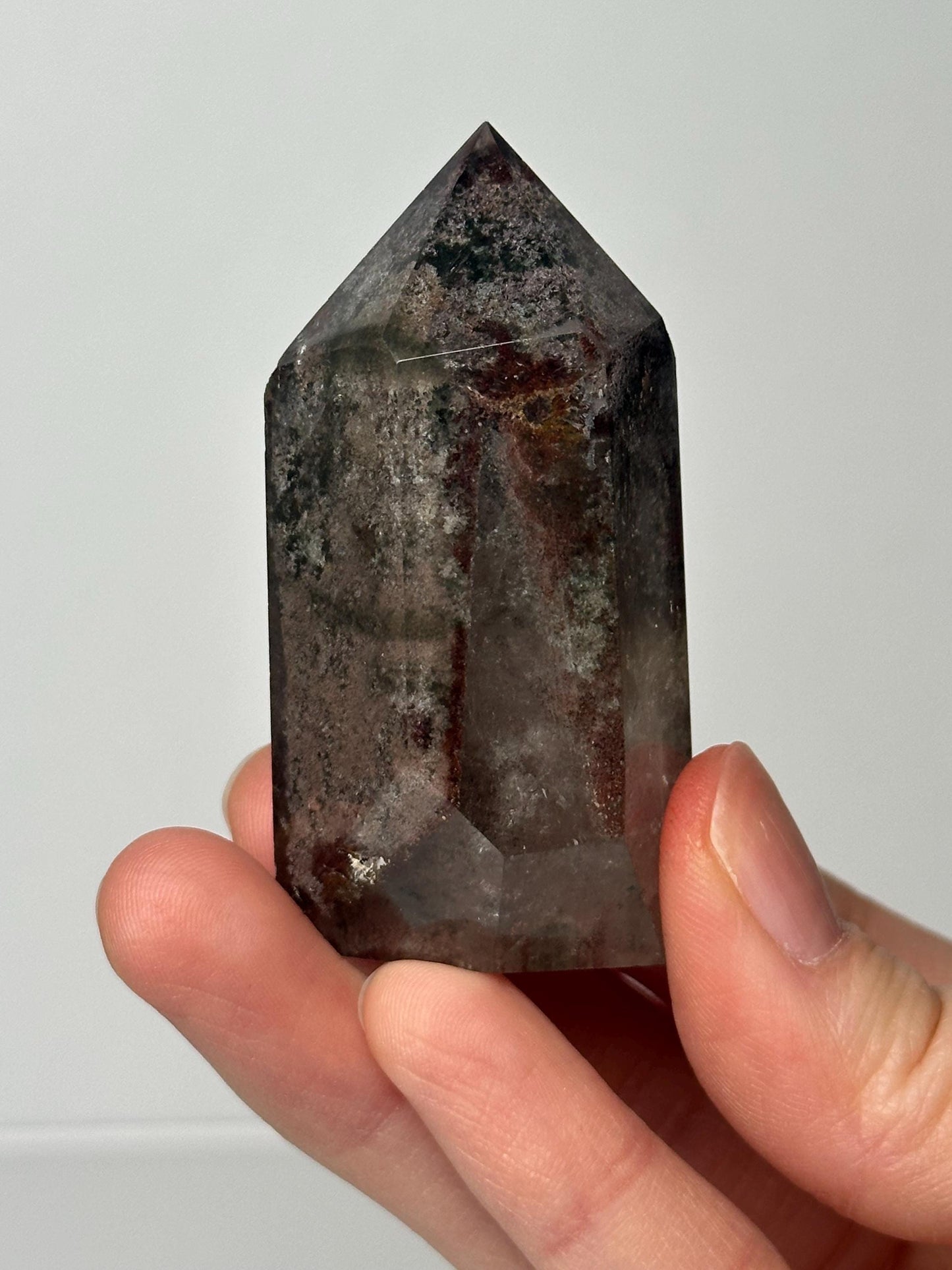 Garden Quartz Tower | Natural Inclusion Quartz Crystal Point | Polished Mineral Specimen for Collectors Display Decor Accent